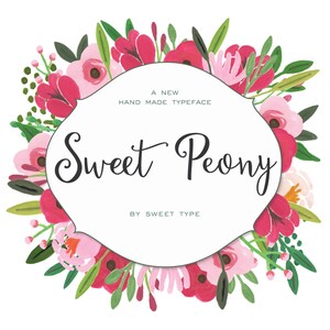 Sweet Peony Hand-Lettered Font Download