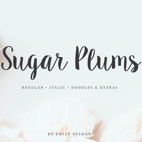 Sugar Plums Script  Hand-Lettered Font Download (aka Sweet Pea)