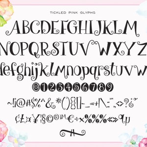 Tickled Pink Sweet Quirky Font Download Personal or Commercial image 2