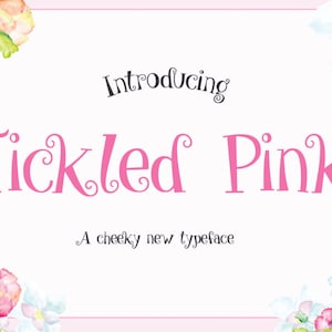 Tickled Pink Sweet Quirky Font Download Personal or Commercial image 1