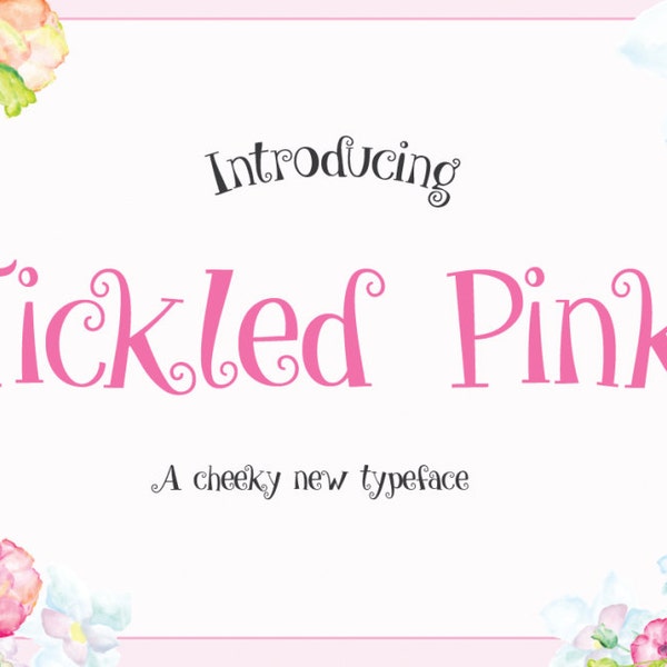 Tickled Pink Sweet Quirky Font Download Personal or Commercial