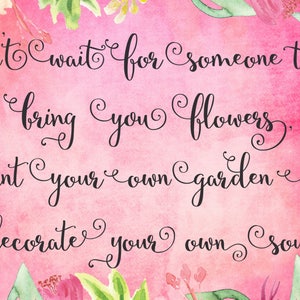 Secret Garden Hand-lettered Script, Calligraphy Cursive Font Download Commercial or personal image 7