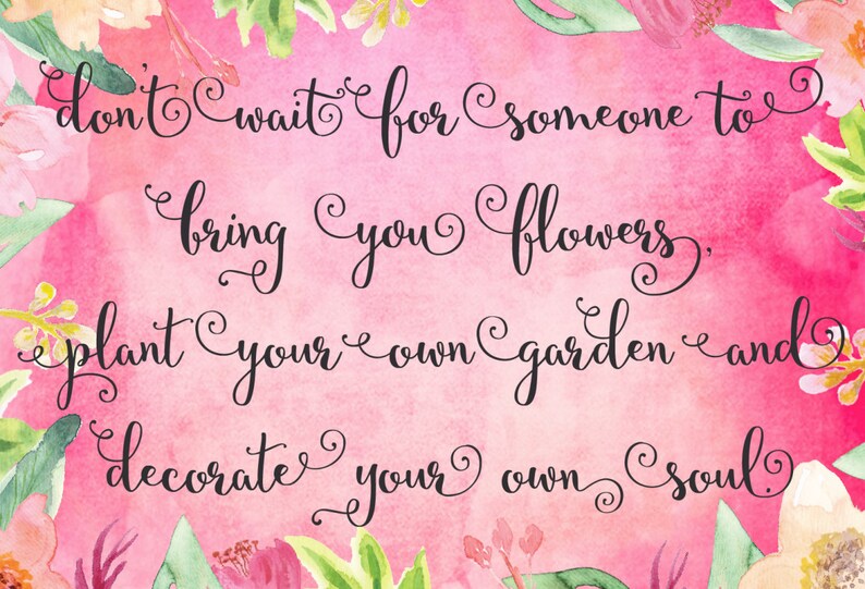 Secret Garden Hand-lettered Script, Calligraphy Cursive Font Download Commercial or personal image 7