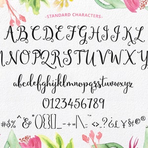 Secret Garden Hand-lettered Script, Calligraphy Cursive Font Download Commercial or personal image 5