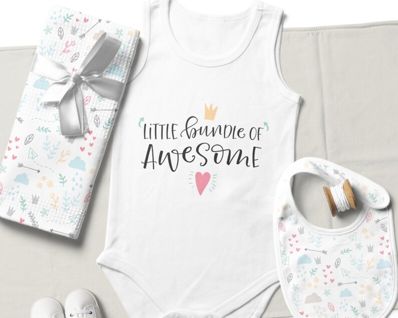 Download Paper Party Supplies Boy Or Girl Onesie Png Svg Baby Kid S Lettering Quotes And Seamless Pattern Mini Bundle Graphic Design