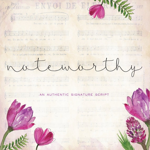 Noteworthy Signature Script Font Download Commercial Or Personal.