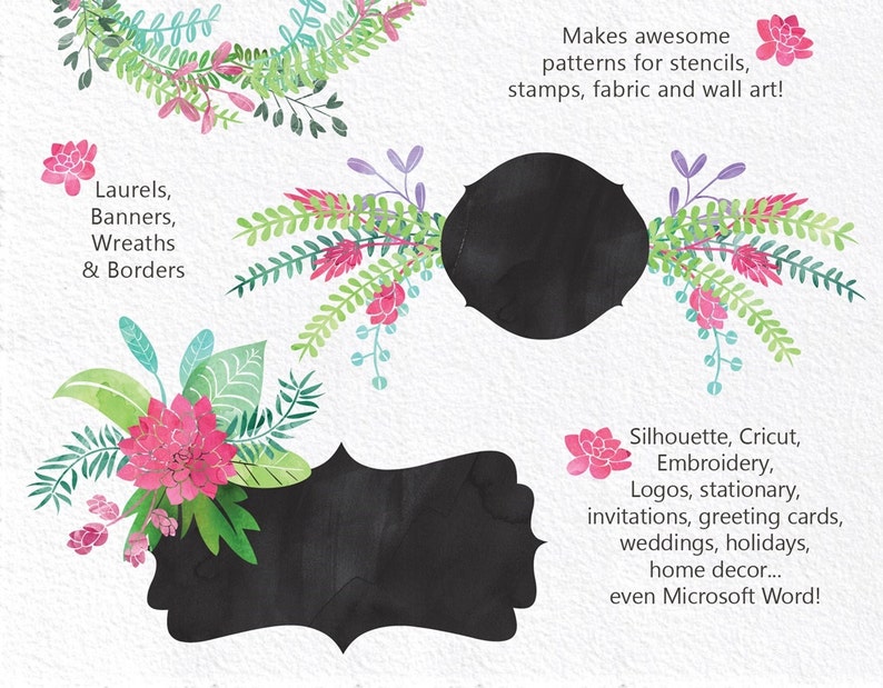 Bittersweet Floral Elements Editable Vector Clip art Font Download Personal Commercial Dingbat Font image 4