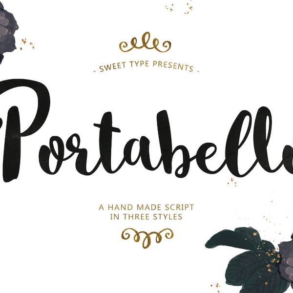 Portabello Hand-Lettered Brush Font