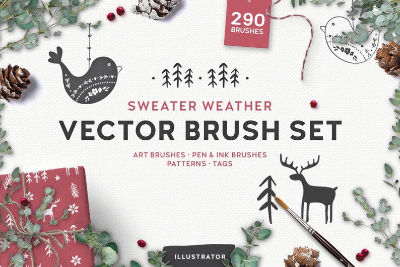 Sweater Weather Vector Brush Set image 1