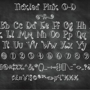 Tickled Pink Sweet Quirky Font Download Personal or Commercial image 3