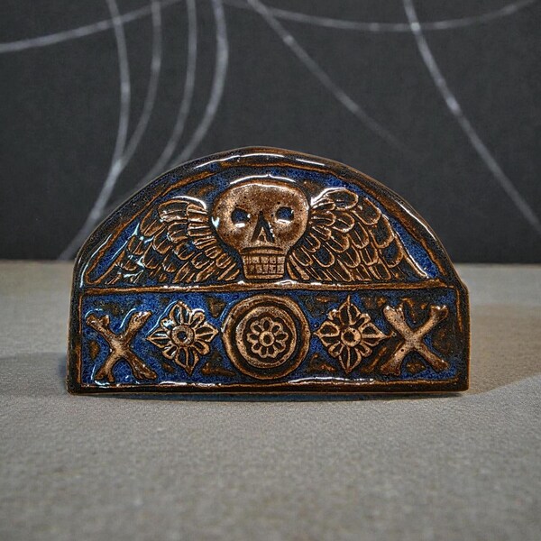 Smaller Sized Winged Skull Gravestone Impression: Mary Goose, Boston Granary Burial Ground