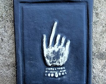 Ohio History - Gravestone Rubbing Alternative - Memento Mori, Death Positive Art - Gift for History or Genealogy Lover - Hand Pointing