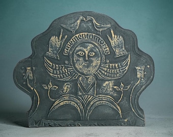Happy Angel - 1800's Vermont Soul Effigy - Memento Mori, Death Positive Art