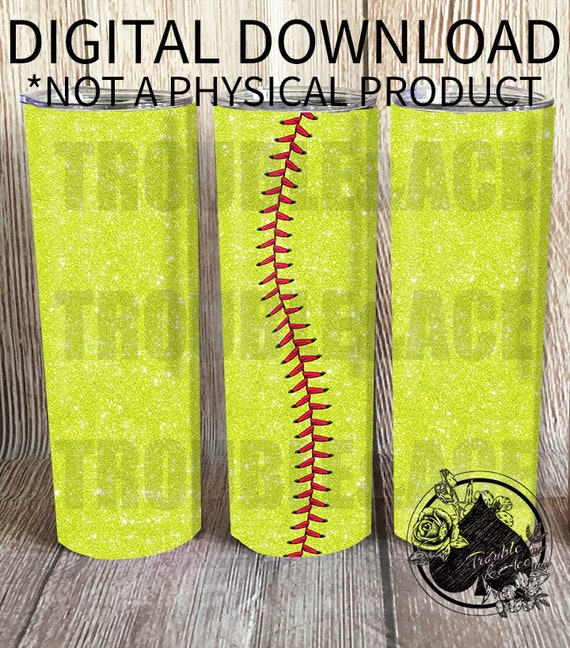 Glitter Softball Stitches Baseball Seam Design Template for 20 Etsy