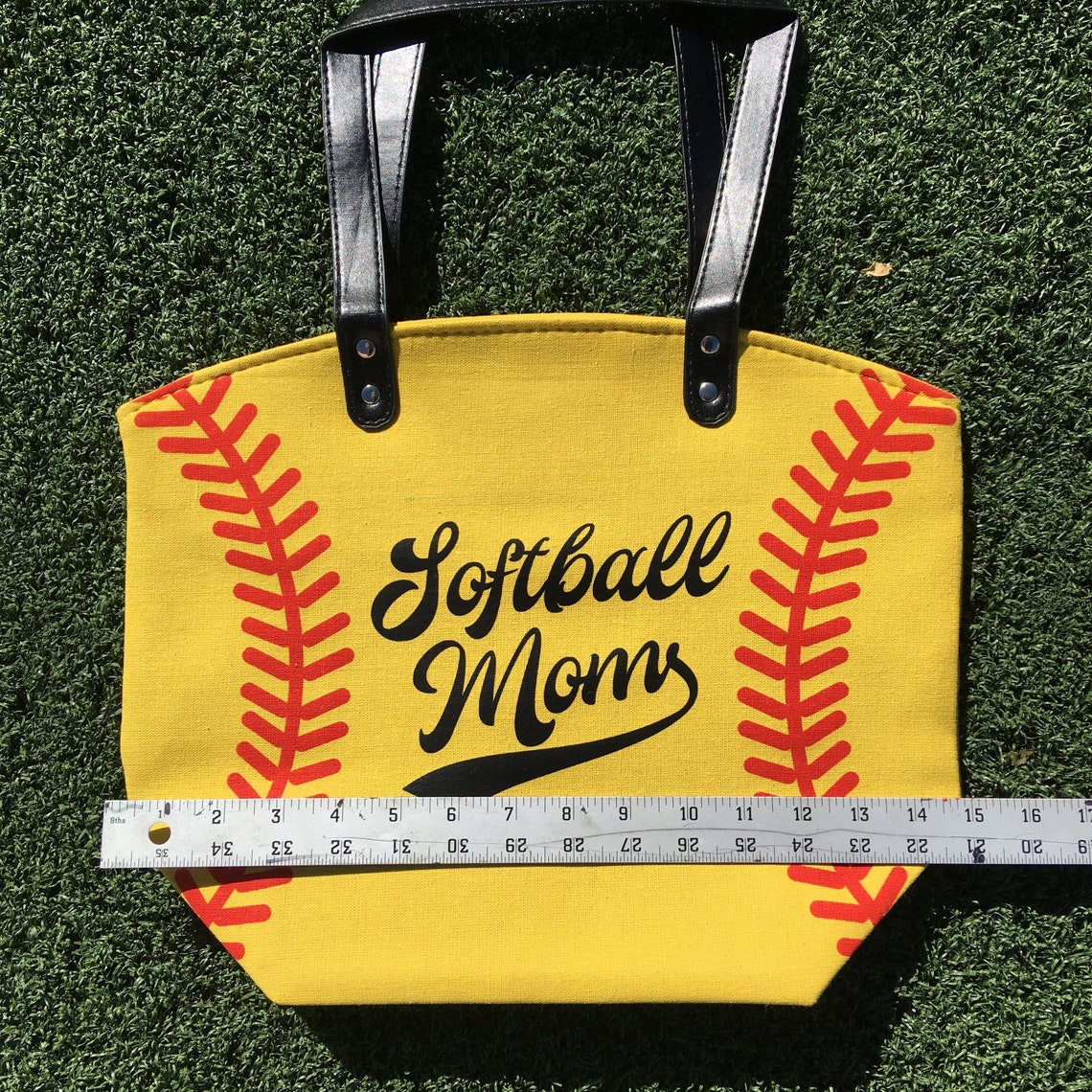 Personalized Softball Mom Tote Bags Yellow Softball Bag Tote Etsy