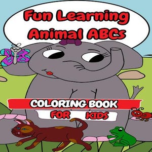 Interesting Facts About Animals, Fun with Animal ABCs, A Learning Coloring Book,Full Sized Pages 8.5&quot; x 11, Wild Animal Pages to Color