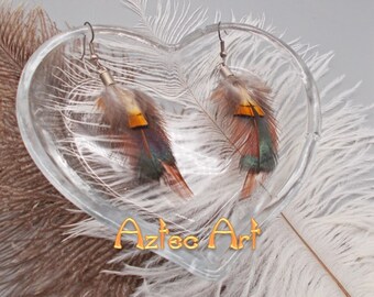 Earrings "GREEN PHEASANT"