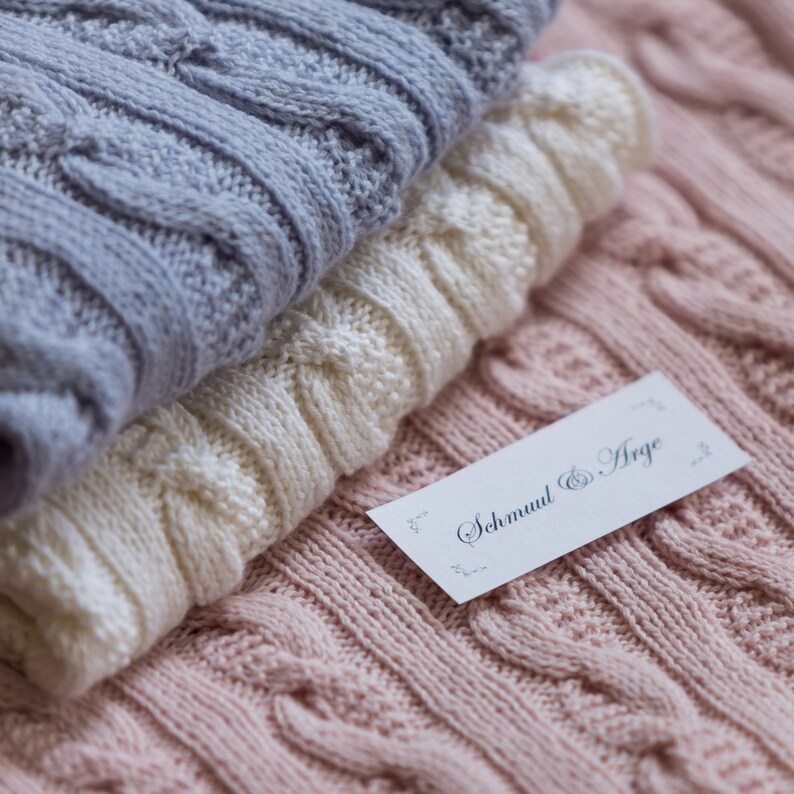 Cashmere Baby Blanket in Blue Etsy