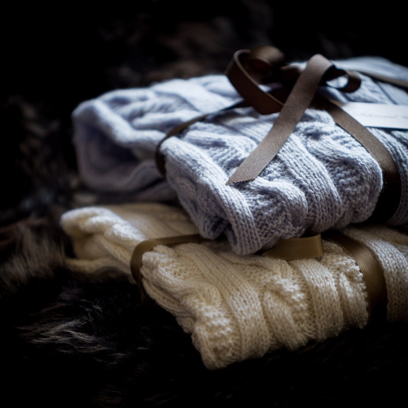 Cashmere Baby Blanket in Blue Etsy