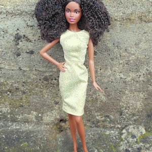 Doll clothing | Fashion doll clothes | Gold dress for 11,5 inch fashion dolls |Doll outfit in 1:6 scale | Handmade |