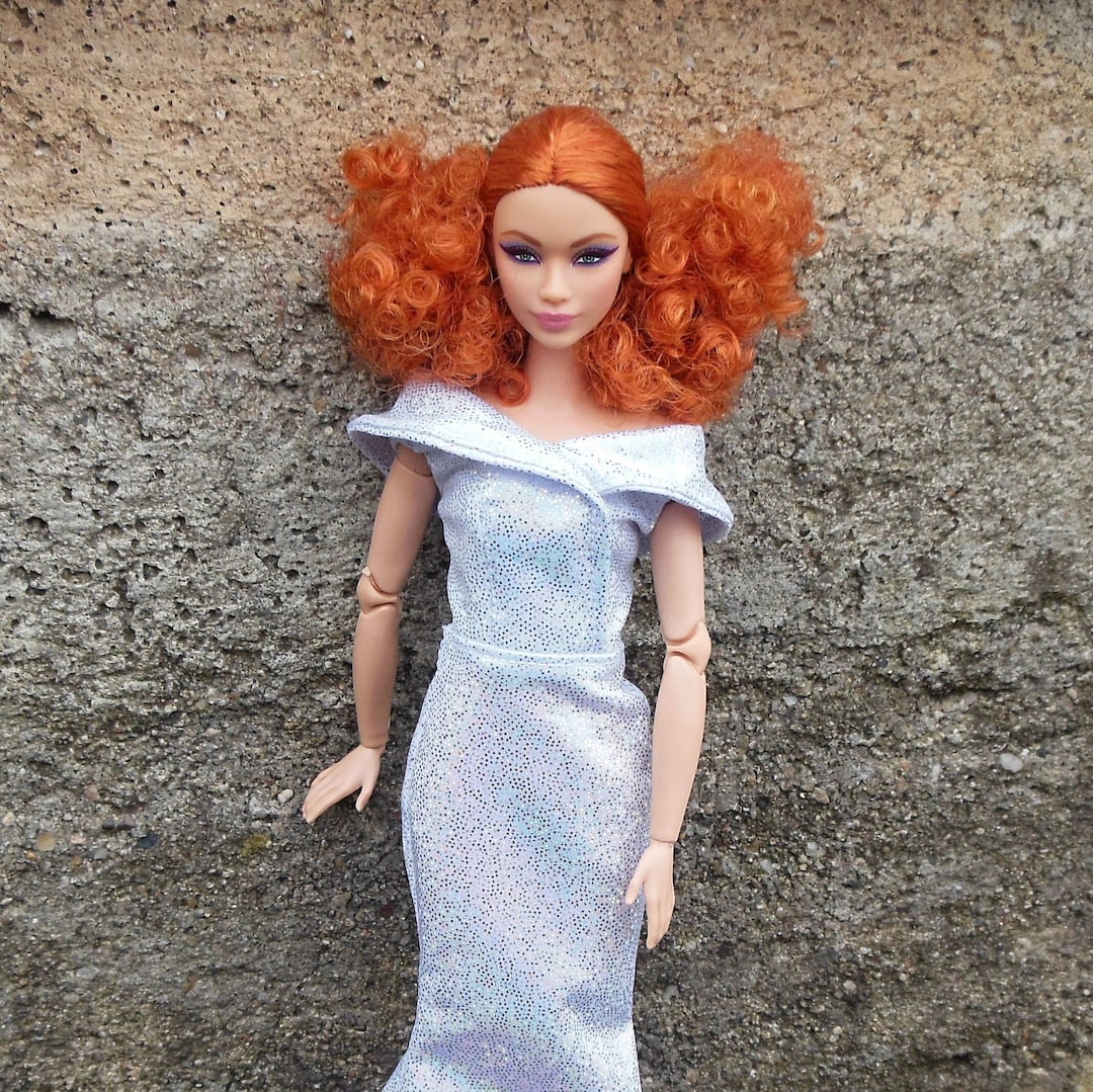 Silver Dress for Barbie, Barbie Doll Outfit, Handmade. - Etsy