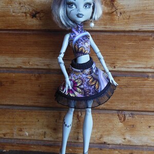 Top and skirt (summer collection) for Monster doll, MH, outfit for MH