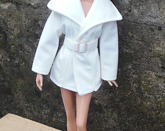 Doll clothing | Fashion doll clothes | Coat with belt for 11,5 inch fashion dolls |  Doll outfit in 1:6 scale | Handmade |