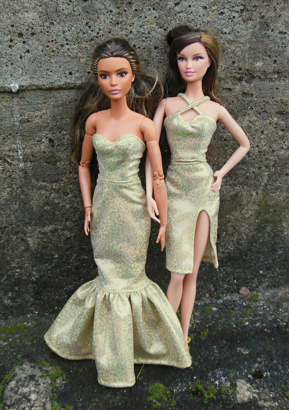 Doll Clothing | Fashion Doll Clothes | Gold Dress for 11,5 Inch Fashion  Dolls | Doll Outfit in 1:6 Scale | Handmade | - Etsy