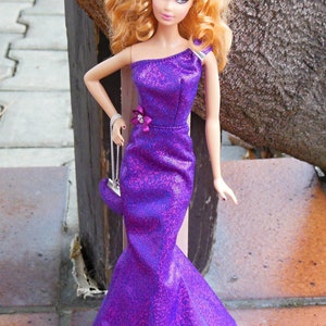 Doll clothing | Fashion doll clothes |  Dress and handbag for 11,5 inch fashion dolls | Doll outfit in 1:6 scale | Handmade |