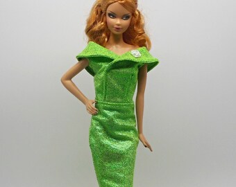 Puppenkleidung | Mode Puppenkleidung | Kleid für 32 cm Modepuppen | Puppenoutfit im Maßstab 1:6 | Handarbeit |