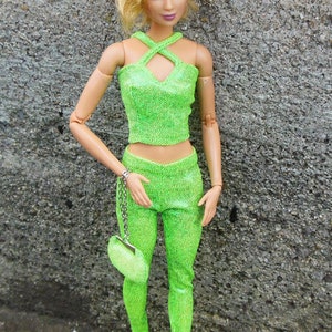 Doll clothing | Fashion doll clothes | Outfit (top, pants, handbach) for 11,5 inch fashion dolls | Doll outfit in 1:6 scale | Handmade |