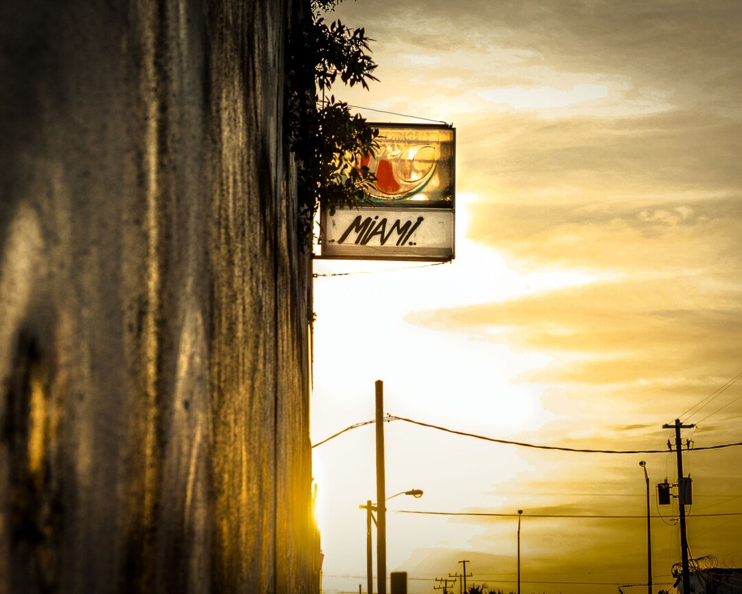 Miami Rd Sign Texture R.C. Miami, Downtown, Urban, Street Sign, Graffiti, Sunset, Miami, Art ...