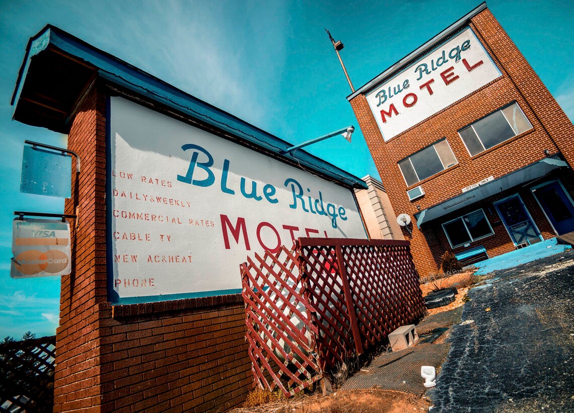 Blue Ridge Motel Photograph, Abandoned, Dilapidated, North Carolina