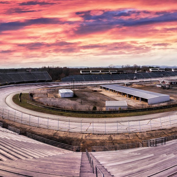 North Wilkesboro Speedway Photograph, Abandoned, NASCAR, Urban, Adventure, Rural, Decay, Winston Cup, Dramatic Sky, Large Print, Wall Art