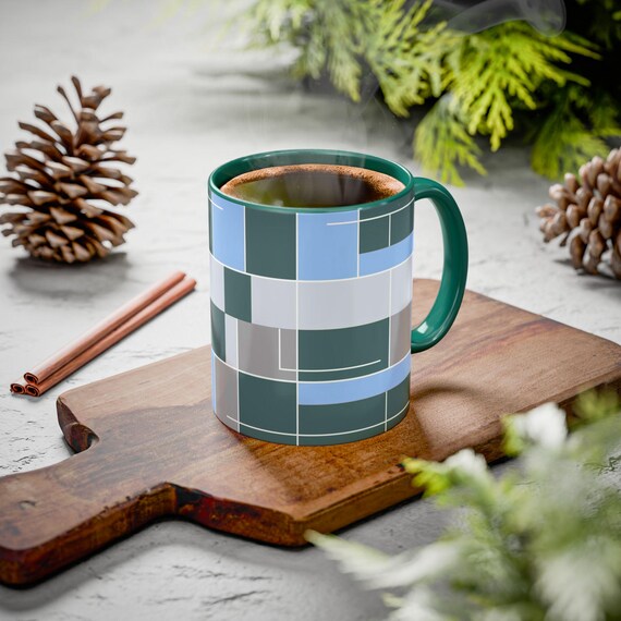 Modern Geometric Coffee Mug - Colorful Abstract Block Pattern 11oz, Retro Ceramic  Mug for Tea & Coffee Lovers, Art-inspired Kitchen Decor - Etsy Israel