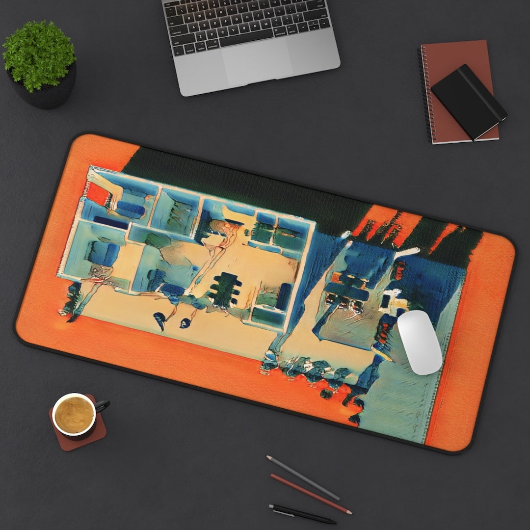 Floor Plan Desk Mat Mouse Pad Table Protector Home Office Etsy