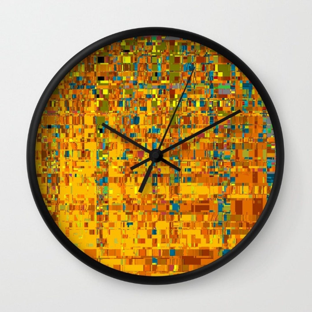 Wall Clock, Abstract Klimt, Modern Clock, Art Decor Clock, Home Decor ...