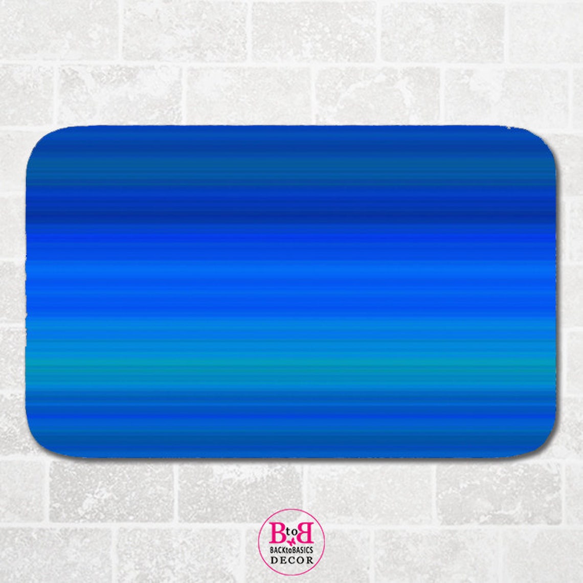 Blaue Farbverlaufsbadematte Natur Badezimmer Dekor grüne | Etsy