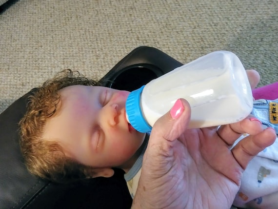 Solid Platinum Silicone Full body** boy***Open Mouth Takes Paci***