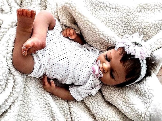 Custom Solid Platinum Silicone Baby Doll: Detailed, Soft, Realistic