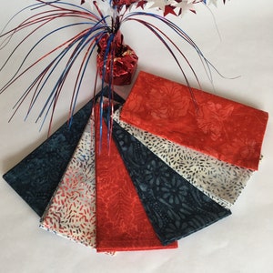 Patriotic Napkins, Set of 6, FREE SHIPPING