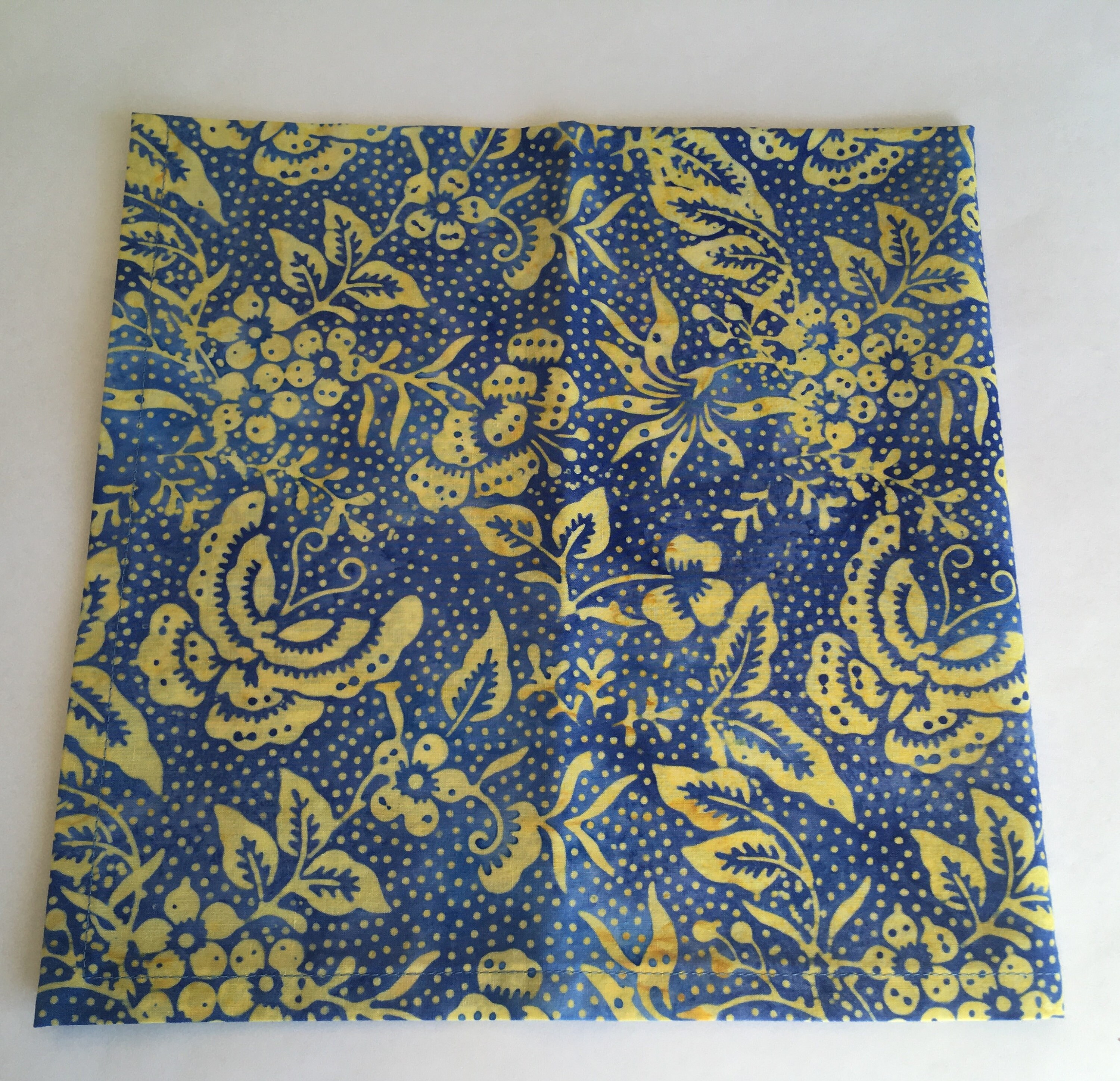 Blue and Yellow Mixed Napkins Set of 6 FREE SHIPPING Etsy