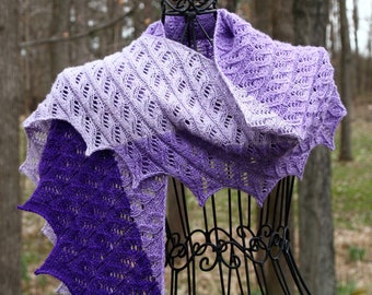 Spiral Hills knitted shawl pattern