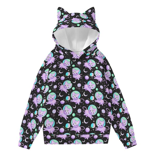 All-Over Print Women’s Hoodie With Decorative Ears main image 0
