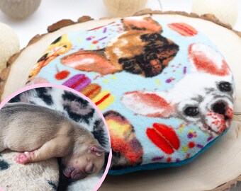 Housse pour coussin chauffant Snuggle Safe, housse de coussin chauffant pour chiots et lapins cochons d'Inde à changer avec motif Frenchy