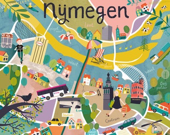 Nijmegen - lllustrated map