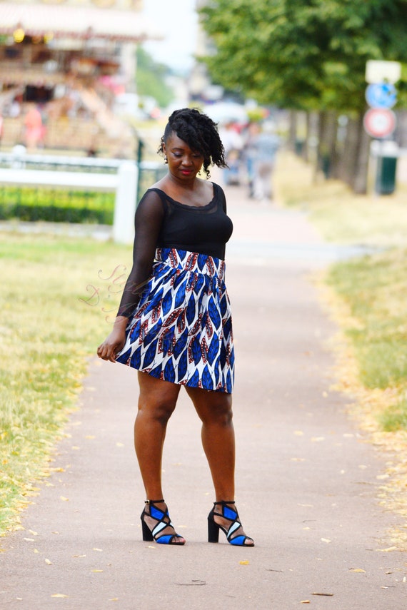 Jupe en tissu pagne new arrivals