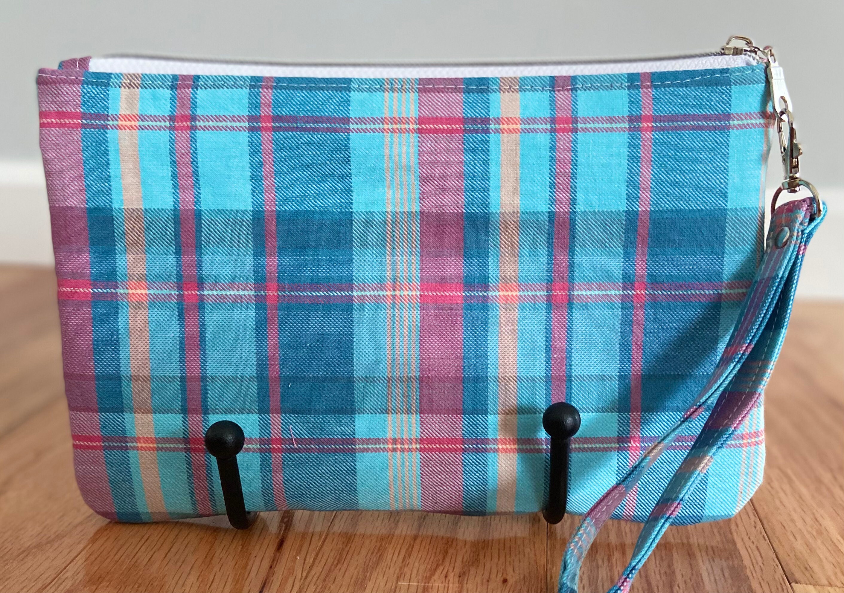 Plaid Zippy Pouch Clutch/ Plaid Clutch/ Plaid Wristlet/ Plaid Etsy