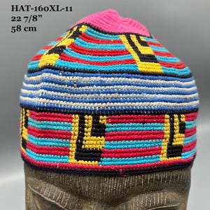 Handwoven Cotton African Kufi Men's or Women's Hat - Wide Variety of Sizes