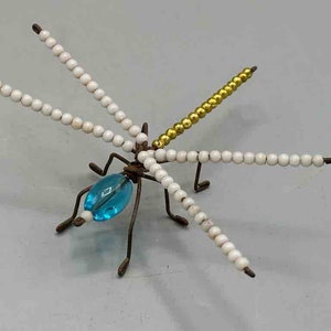 ビーズワイヤー装飾 アフリカの小さな3色のトンボ昆虫